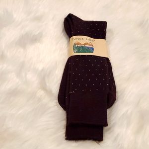 Vintage Forest Lake burgundy polka dots socks men size R New